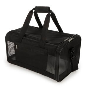 TrustyPup Dog Travel Soft Sided Carrier, Black,
