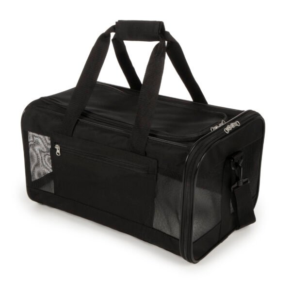 TrustyPup Dog Travel Soft Sided Carrier, Black,